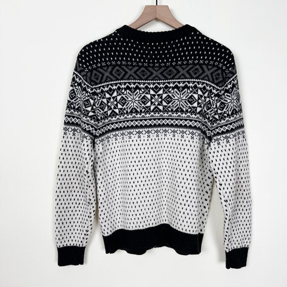 Vintage Icelandic Wool Fair Isle Knit Cardigan Sweater Fisherman Scandinavian - Picture 6 of 6